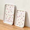 Cherry Pattern Plastic Dessert Tray Stackable Serving Tray Eco-friendly Fruit Tray  Food Serving