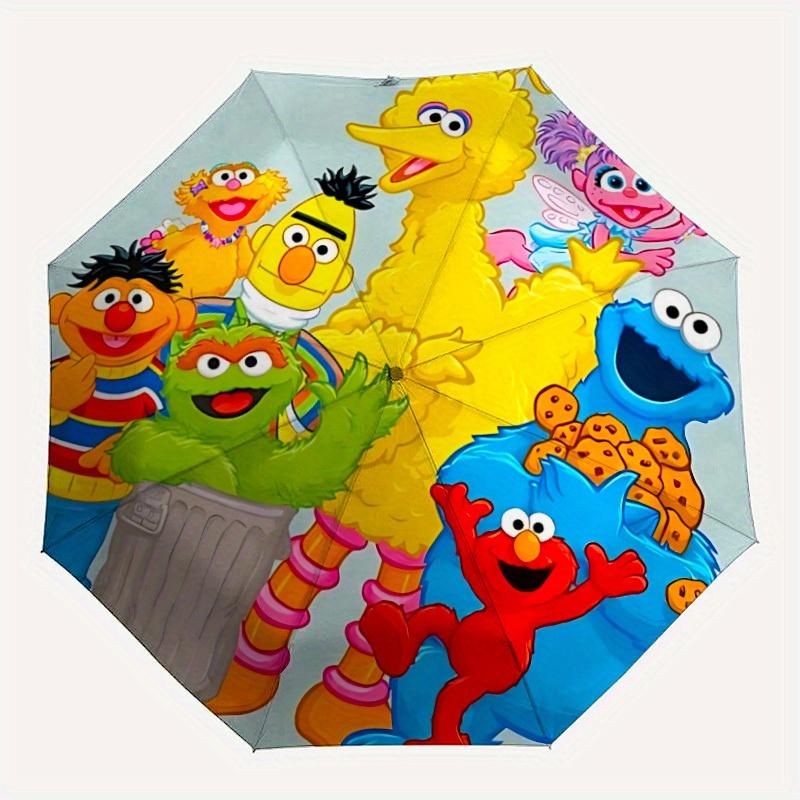 

1pc Sesame Street Automatic Open/close Folding Umbrella, Compact Portable Travel Umbrella, Perfect Gift, Durable Construction yy250813061