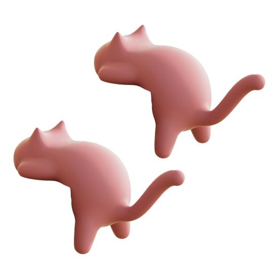 Niedliche Katzen Schreibtischkantenhaken Bohrerfreie Tischkantenaufhänger Kätzchenhaken Schreibtisch-Organizer Haken für Schlüssel Taschen Kopfhörer