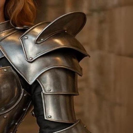 Medieval Lady LARP Armor for Halloween, Renaissance Fair  Cosplay  Women’s Knight Costume  Handmade Fantasy Warrior Outfit Handmade Armor