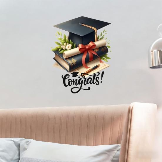 Glückwunsch Absolvent Schild für Hintergrund Klasse von 2026 Abschluss Glückwünsche Wandaufkleber für Absolventenparty Dekorationen Foto Requisiten