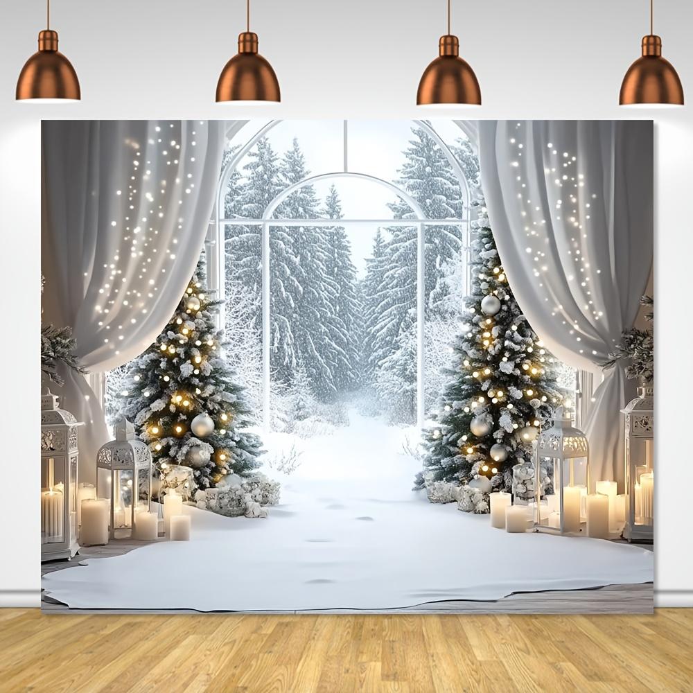 Christmas Winter Backdrop Xmas Decoration Background Winter Backdrop Decorations For Photo Studio Photo Booth Christams Party