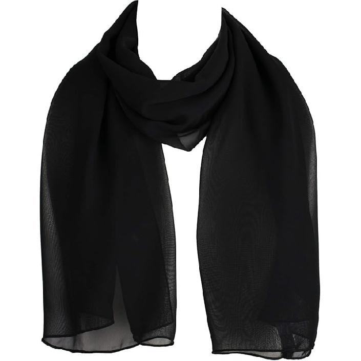 Шифоновый шарф-накидка от шляпы до носков, прозрачный, для женщин