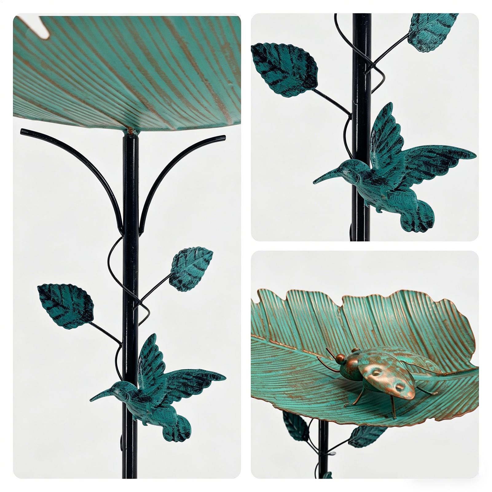 

Bird Baths For Outdoors Leaf Shape Weatherproof Birdbaths Large Bird Bath Stake For Pet Aviary Finch Monk Parrots Home Garden China Mainland