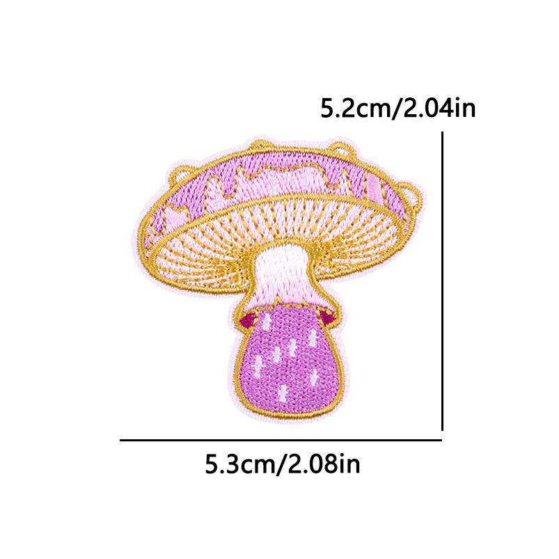 West Cowboys Iron On Patches For Clothing thermoadhesive Patches For Clothes Mushroom Embroidery Patches For Hat/Jeans DIY Badge