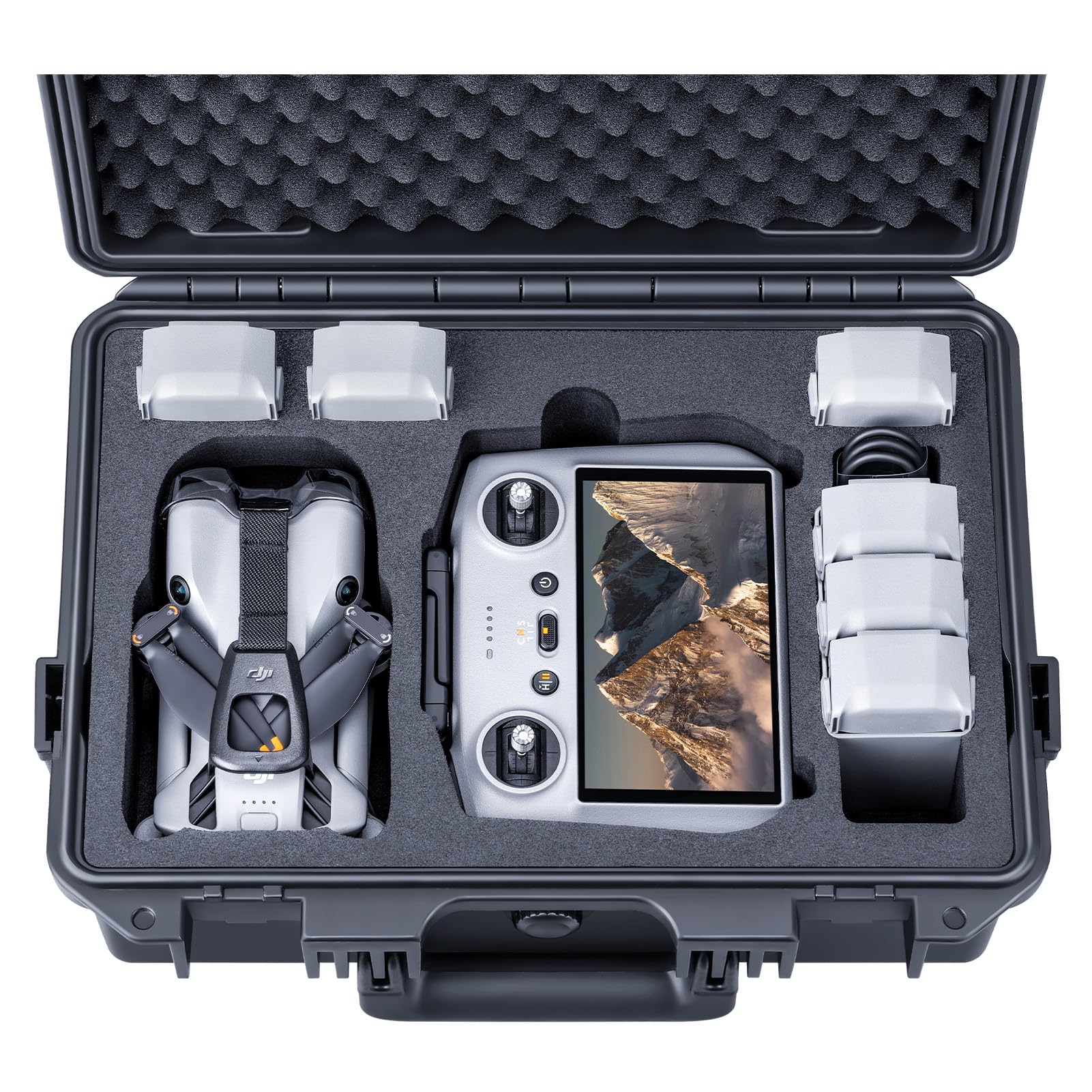

Lykus Titan MM510 Waterproof Case for DJI Mini 5 Pro and RC2/RC-N3 Remote Controller, Holds up to 7 Batteries and RC Lanyard (Case Only)