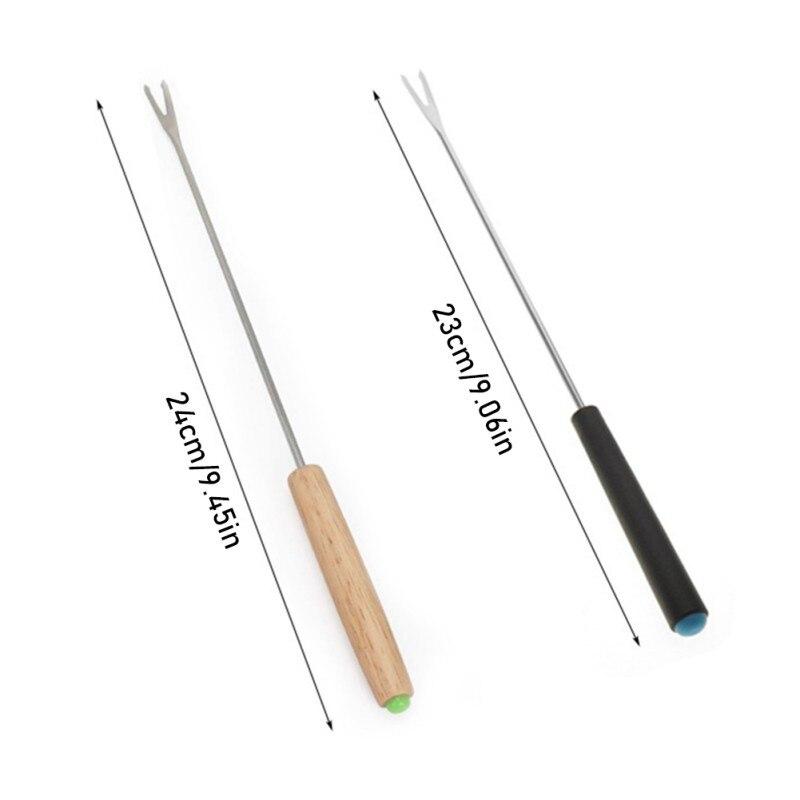 6 Packs Of  Barbecue Fork, 9.4-inch Retractable Barbecue Fork, Retractable Smoke Sticks, Used For Fire Pit And Campfire