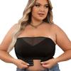 Reggiseno a fascia da donna taglie forti tinta unita senza spalline con spalline trasparenti rimovibili chiusura posteriore abbigliamento casual da casa