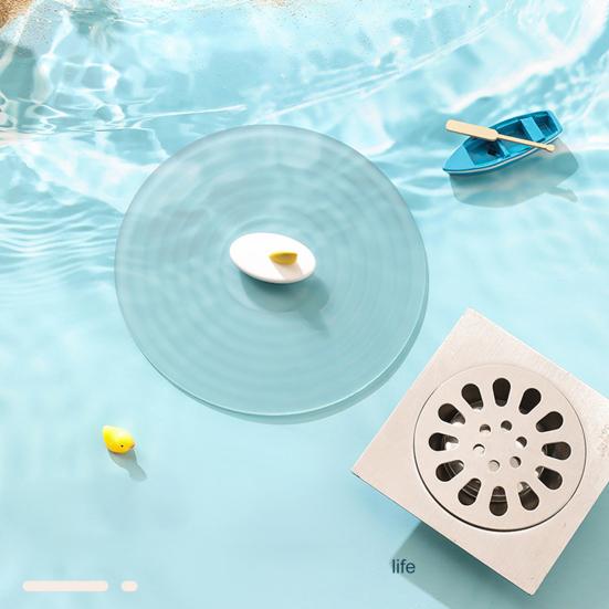 Capac Sifon Pardoseală Siliconic Resturi Păr Dop Anti-Insecte Deodorizant Bucătărie Baie Design Valuri Apă Dop Sifon