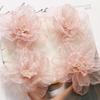 Decorative Organza Fabric Flower DIY Jewelry Accessories Soft Touch for Wedding Bridesmaid Party Hair Clip Making