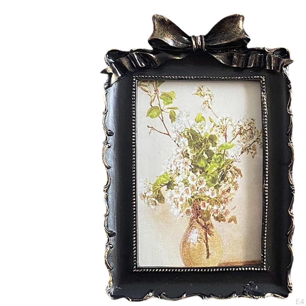 Antique Retro Vintage Resin Photo Frame, Centerpiece, Holder for Entryway, Shelf, Home Decor