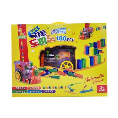 Kids Pangpang Creativity Automatic Domino Train Toy, Μικτά χρώματα, Κορεάτικες προμήθειες παιχνιδιών