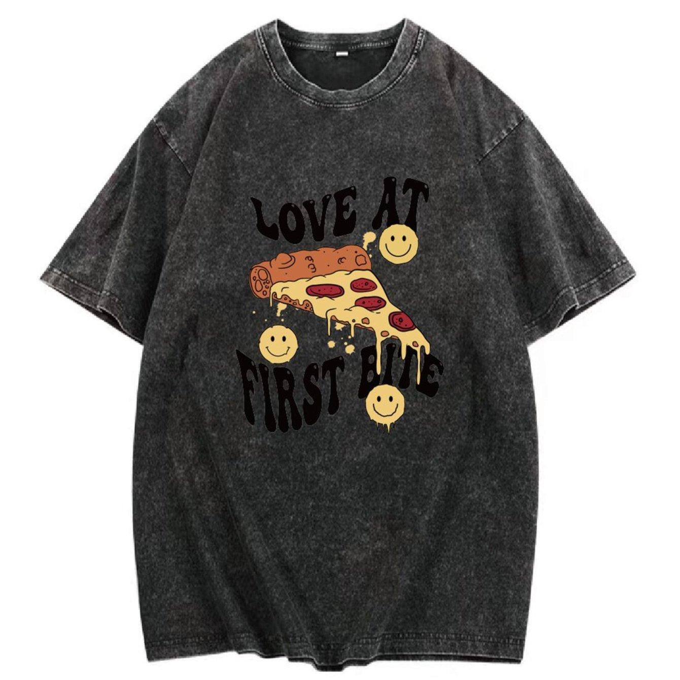 Creative Pattern Printed Washed Tshirt for Men Retro Street Tshirt Basic Tshirt for Men and Women Aged Washed Tshirt M