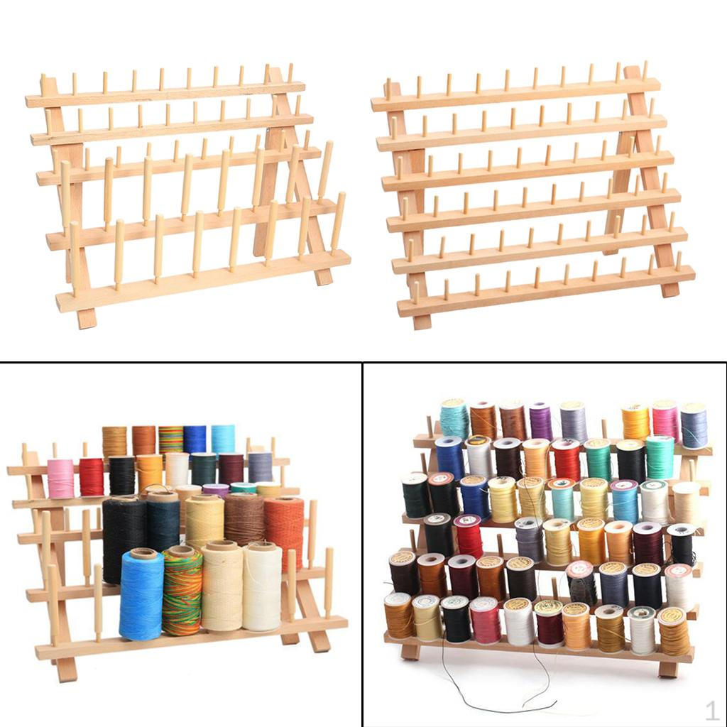 

46/60 катушек, деревянная стойка для ниток/органайзер-держатель для шитья и квилтинга