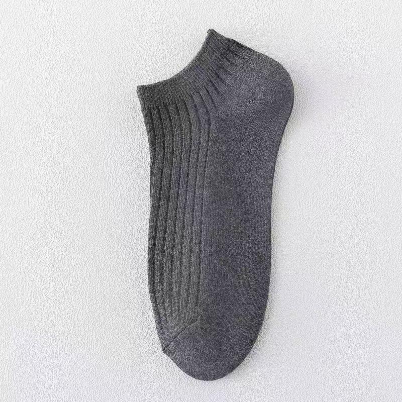 Men's Summer All Match Solid Color Breathable Sweat Absorbing Socks