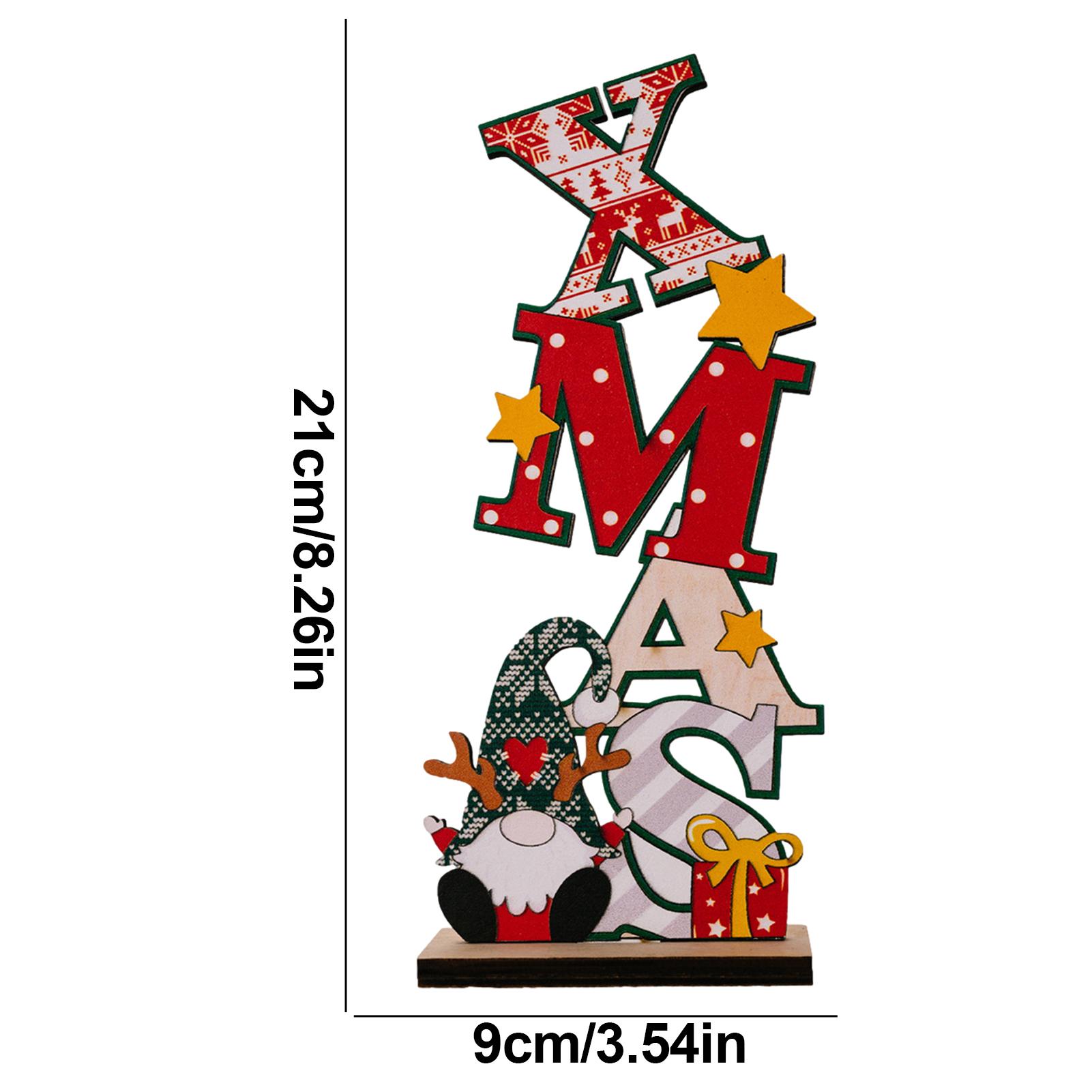 

Деревянное настольное украшение в виде рождественской елки, Санта-Клаус, табличка с надписью «Счастливого Рождества», рождественский поднос, настольное украшение для дома, новогодний подарок