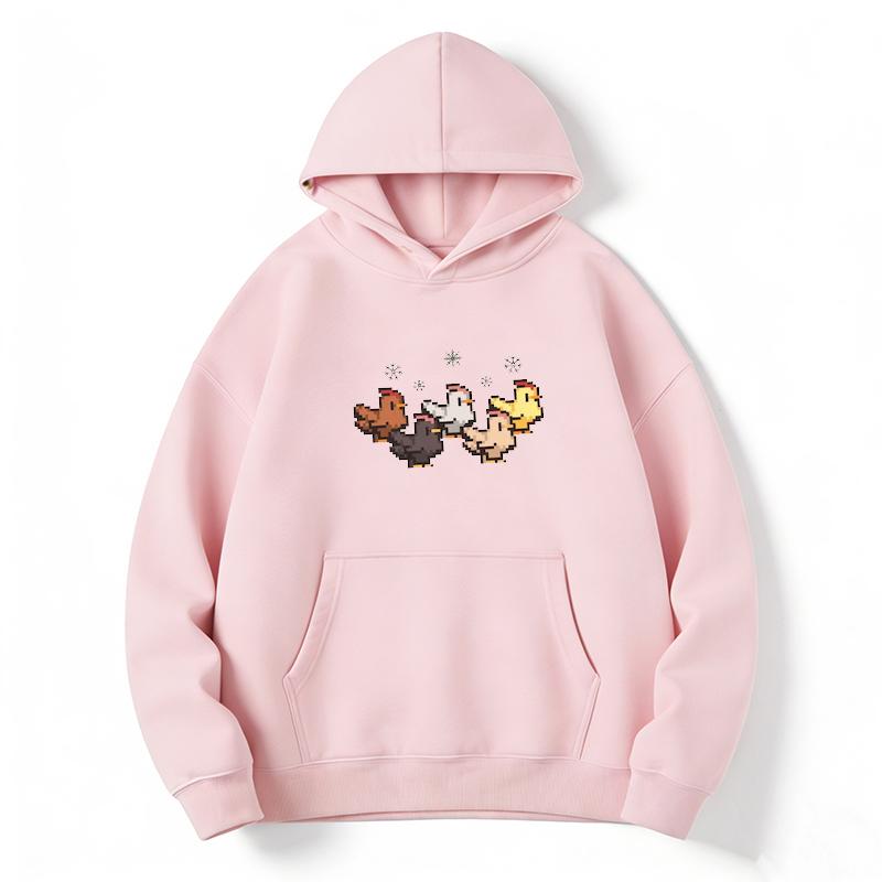 Christmas Chicken Stardew Valley Sweatshirt Pixel Art Gaming Gift Funny Stardew Hoodie Player Christmas