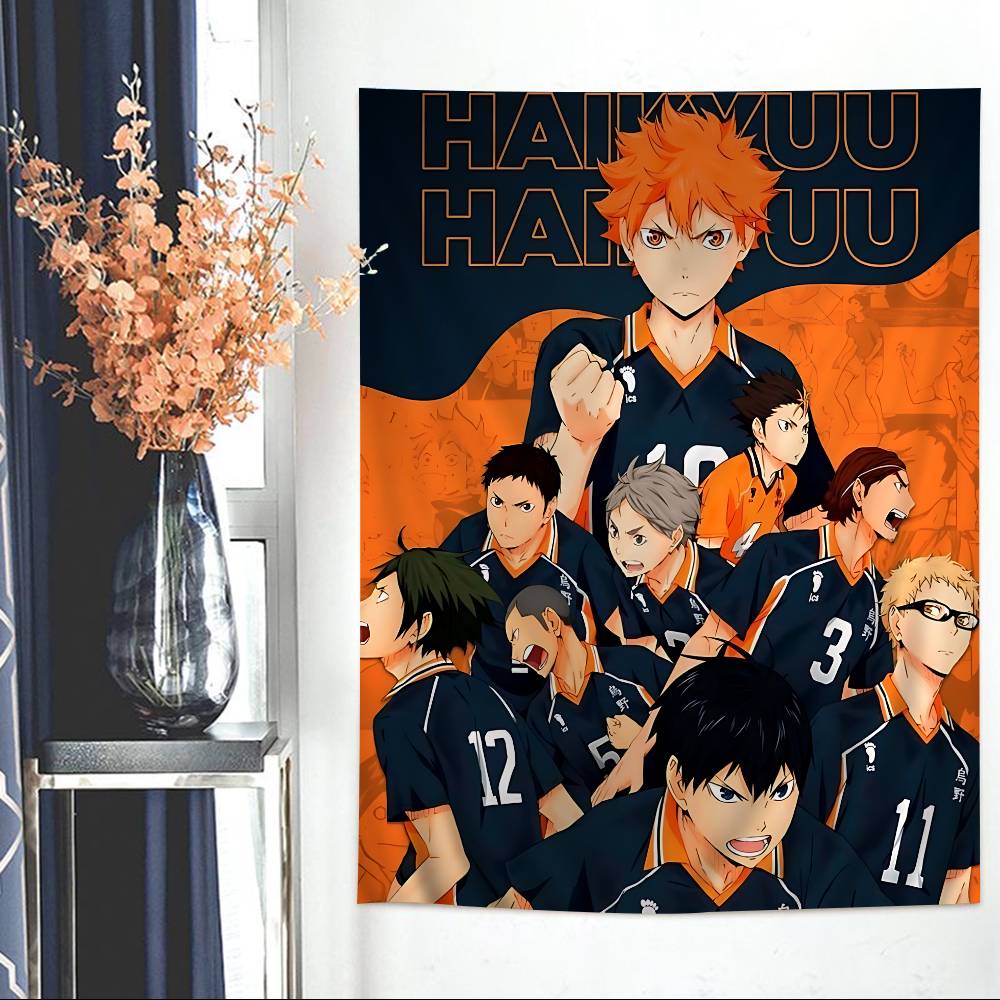

Волейбол Подросток Япония Аниме HHaikyuu Аниме Гобелен Подвесной Таро Хиппи Настенные Ковры Комната Настенные Листы 74x94cm(29x37in)