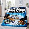 Dog Man Theme Printed Blanket - Perfect for Couch, Bed, Travel & Outdoor Use | Machine Washable, Cozy & Durable.