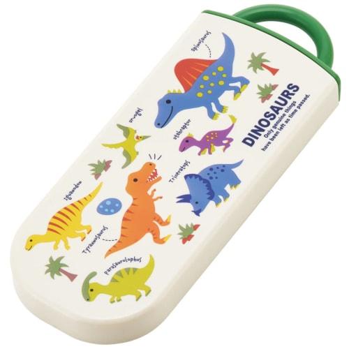 Skater Trio Set Chopsticks Spoon Fork Dinosaur Picture for Children Antibacterial Made in Japan TACC2AG-A