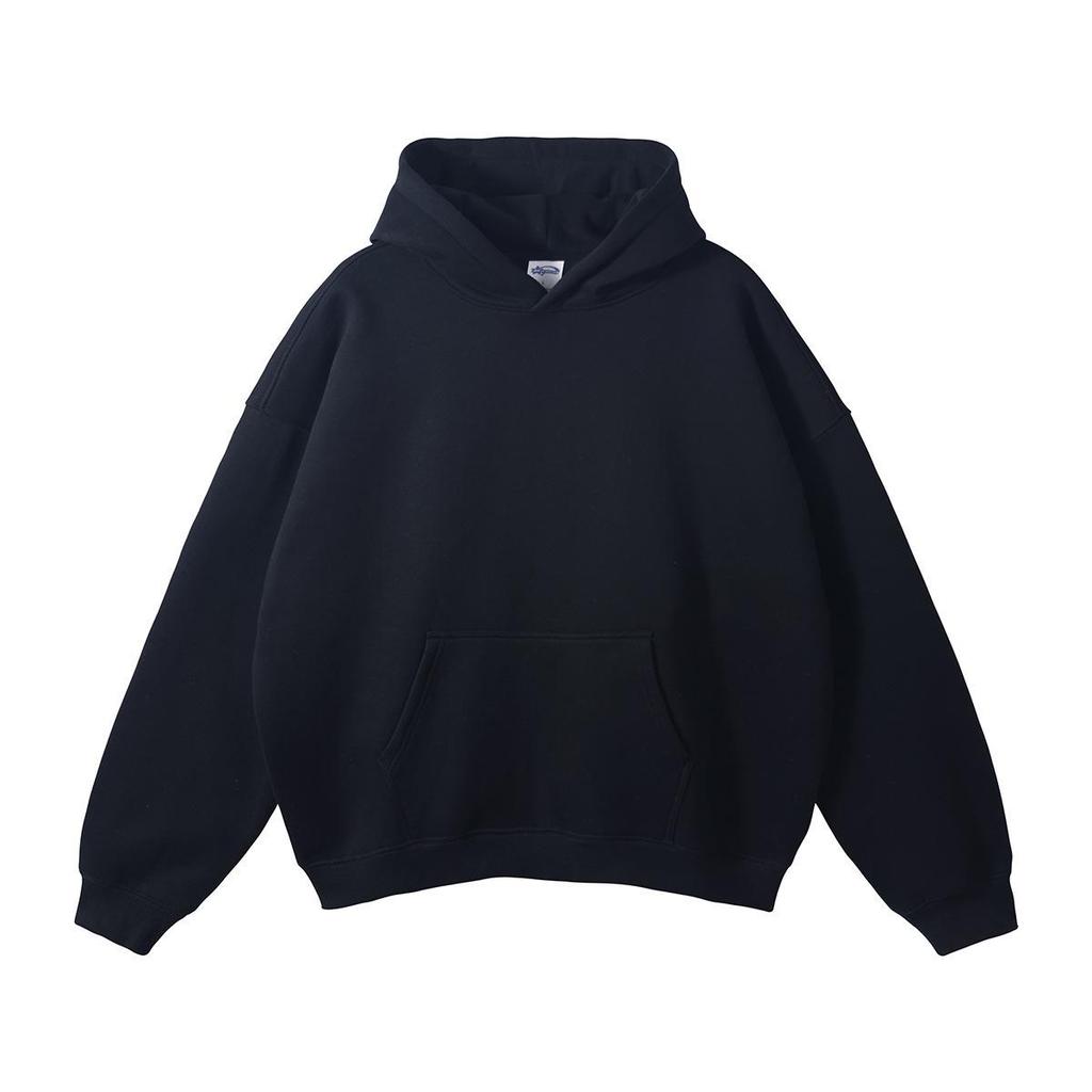 Men's & Women's Loose Autumn/Winter Velvet Hooded Sweatshirt – Trendy Drop Shoulder Pure Color Jacket