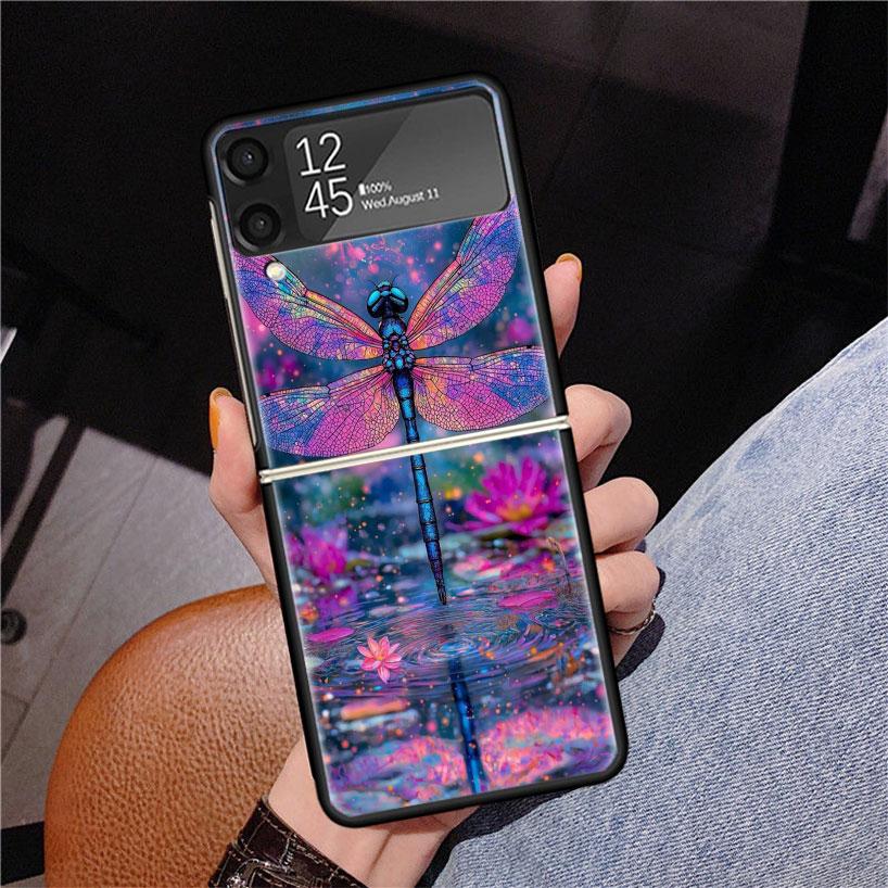 

Beautiful Dragonfly Enthusiasts Phone Case For Samsung Z Flip 7 6 5 4 3 Galaxy ZFlip7 ZFlip6 ZFlip5 ZFlip4 ZFlip3 5G Print Cover Samsung Z Flip 4