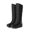 Knee down snow boots autumn and winter high tube warm cotton shoes button decoration  medium and long boots large size  shoes