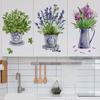 Watercolor Flower Pots Wall Sticker for Kitchen Home Decor Furniture Decoration Sticker for Living Room Decoration