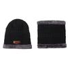 Winter Knitted Fleece-Lined Hat & Scarf Set for Men, Women & Kids - Thick Wool Parent-Child Cap