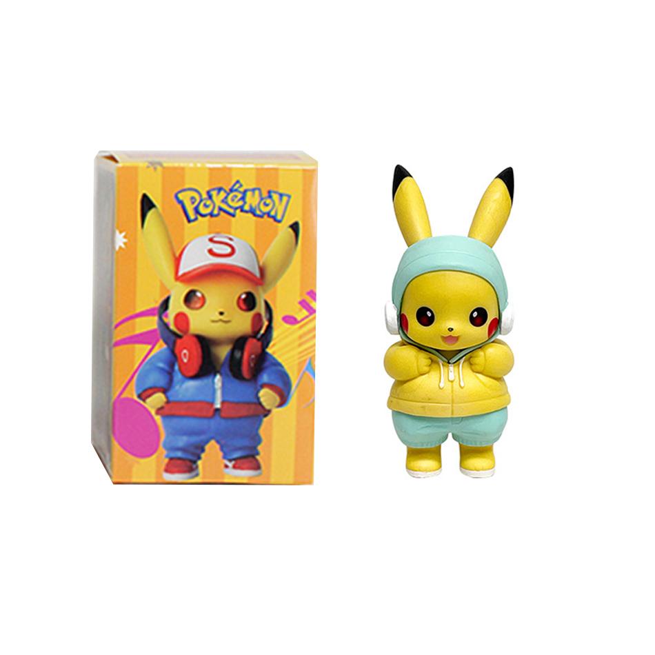 New Pocket Monsters Cartoon Movie Anime Character Pikachu Gengar Mewtwo Gurado Action Model Toy Blind Box Random Trendy Mystery Surprise Collectible
