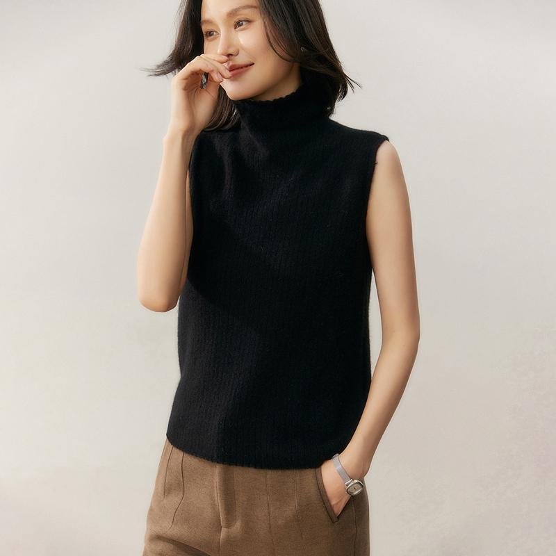 

Женский свитер Qinghe 100% чистый кашемир - Ультрамягкий роскошный зимний пуловер XL чёрный