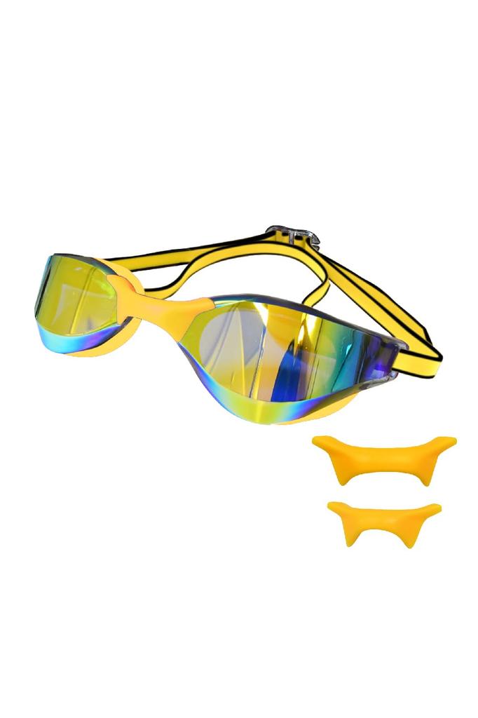 Shizukawill Swimming Adult Mirror Swim Goggles for and UV Case Silicone 1 Piece Goggles, Lens, Kids' Pool, Gym, Fitness, Beach, Unisex, Protection,