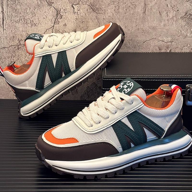 Breathable Casual White Sneakers, Trendy Thick-soled, Fashionable and Versatile, Lightweight and Sporty Dad Shoes  B37
