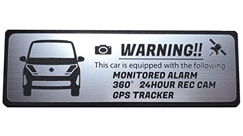 Honami Works New C28 Serena Normal Standard X XV SERENA Security Emblem 24-hour Surveillance Dash Cam GPS Tracker Sticker