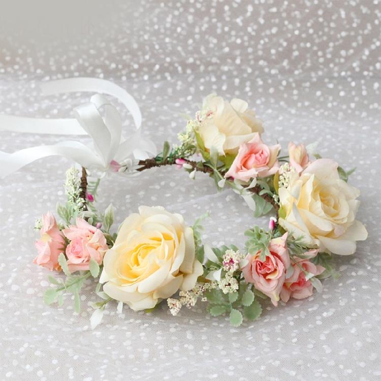 Flower Wreath Bridal Headband Music Festival Flower Headband Photo Headpieces