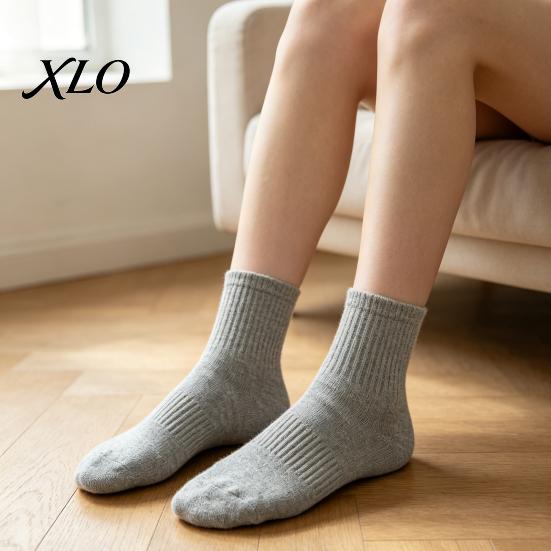 Versatile Casual Socks for Winter Cotton Socks, Breathable Solid Color Athletic Soft Sweat-Absorbent Non-slip Fitness Gym Sports Running And