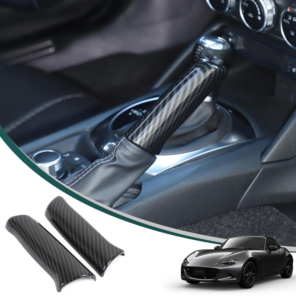 Hcilloend Side Brake Side Brake and Parking Brake Cover for the New Mazda Roadster Made of Adhesive Easy Interior Custom Car Set Fiber Cover, Boot,