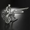 Evil Dragon Pendant Necklace for Men Women Hip Hop Punk Stainless Steel Keel Chain Fashion Jewelry Trendy Accessories Gifts
