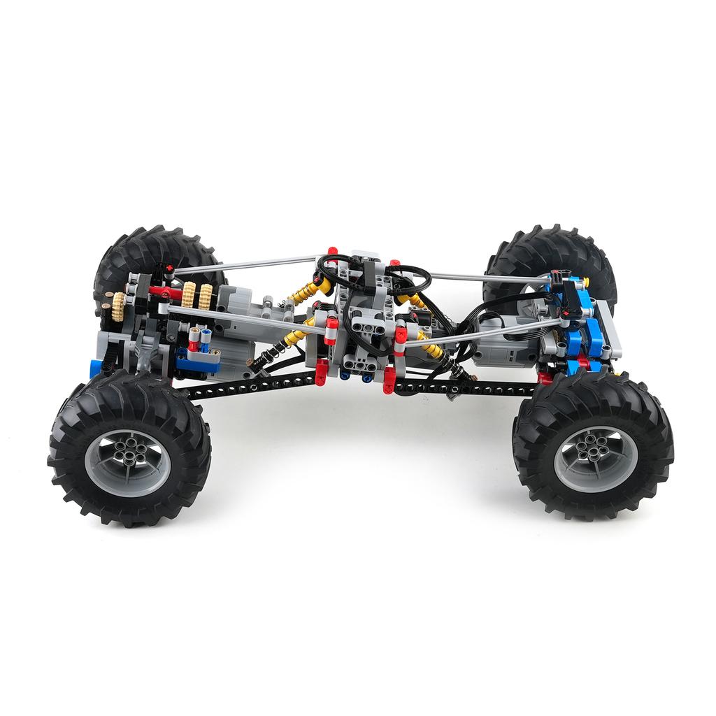 4WD RC Car Chassis Climbing Vehicle Model Building Blocks Compatible Motor Power Function With Suspension Shocks Assembly Bricks