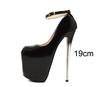Custom New Summer Open Toe Catwalk Platform Pumps Patent Leather Big Size Ladies Shoes 19 cm High Heels Women Shoes WSH2601