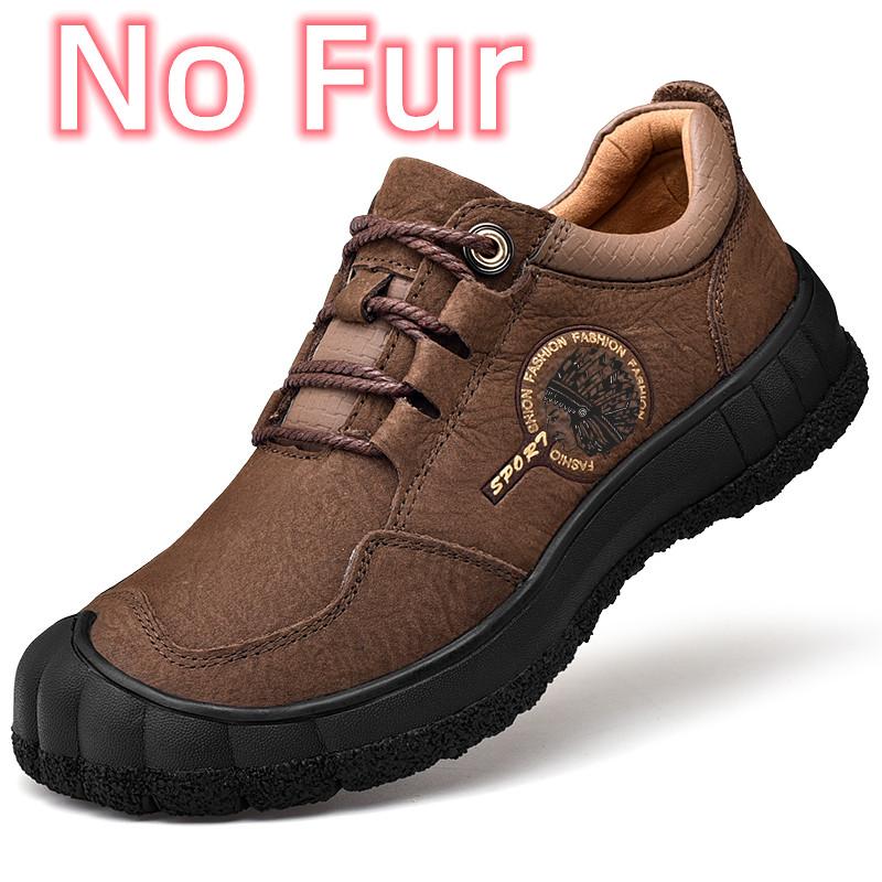 Модные нескользящие теплые зимние ботинки ручной работы для мужчин — фото 9