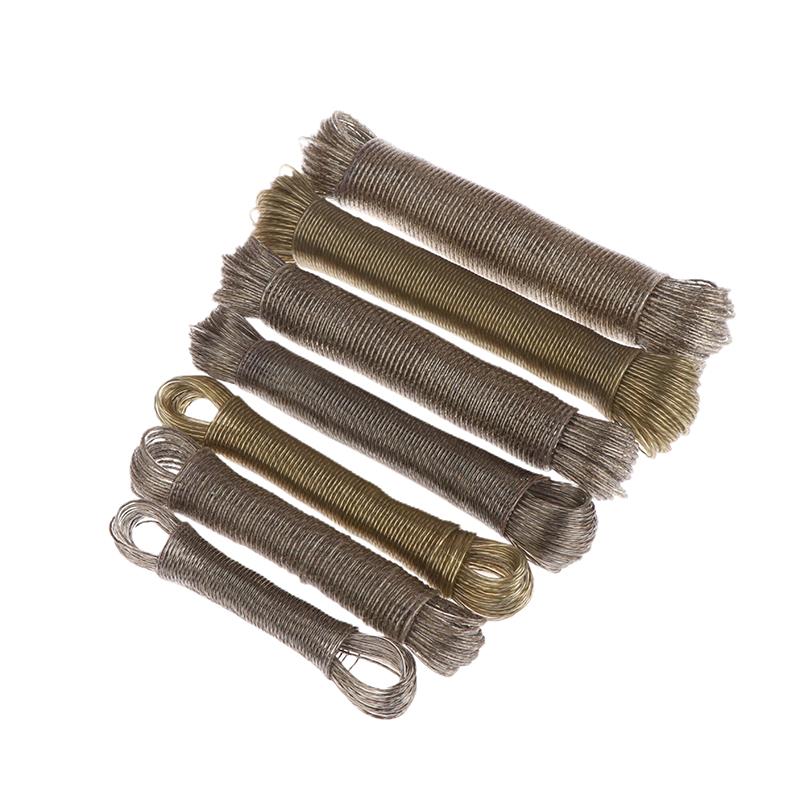 10/20/30/50M Pvc Coating Steel Clothesline Outdoor Portable Clothesline Garden Camping Travel Clothes Drying Rope