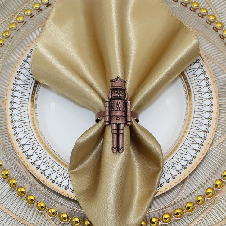 Metal Napkin Rings Christmas Nutcrackers Napkin Holder Wedding Table Decoration