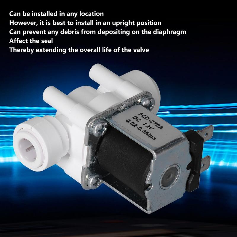Quick Connector Solenoid Valve Plastic Electric Solenoid Valve 3/8in Quick Connector Normally Closed Solenoids Valves