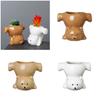 Upside Down Bear Shape Ceramic Planter Portables Flower Pot For Succulents Creative Homes Decoration