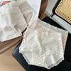 Cotton Underwear for Women Soft Breathable Cheeky Bikini Panties Ladies Sexy Lace Mid Rise