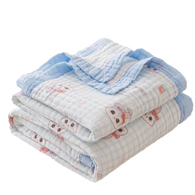 Class A Cotton Six-layer Bubble Gauze Throw Blanket Soft Towel Quilt Comfortable Cover Blanket For Children Adult Baby Daily Use