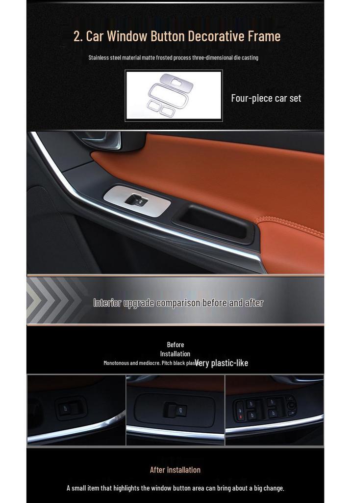 Volvo XC60 Older Model Console Button Panel & Air Vent Decorative Frame