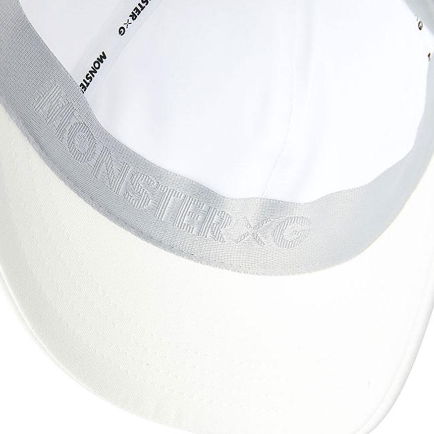 Monseuteoji Ribbon Wide Ball Cap White Mc24Rbw-189