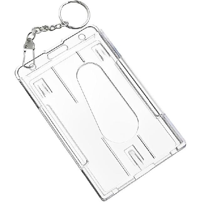 10 Sets Hard ID Card Badge Holder for Keyring Clip Retractable Lanyard Fuel Gas Petroleum 5